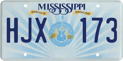 MS license plate HJX173