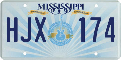 MS license plate HJX174