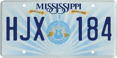 MS license plate HJX184