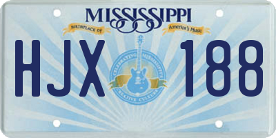 MS license plate HJX188