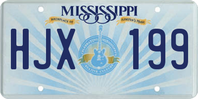 MS license plate HJX199