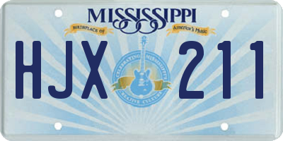MS license plate HJX211