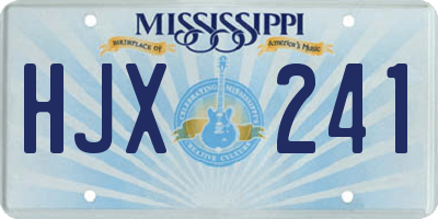 MS license plate HJX241