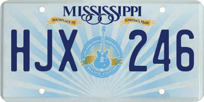 MS license plate HJX246