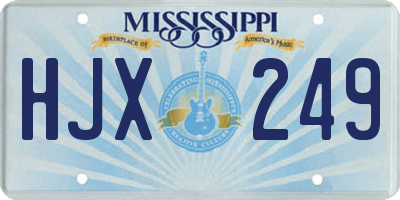 MS license plate HJX249