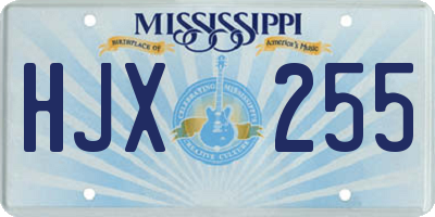 MS license plate HJX255