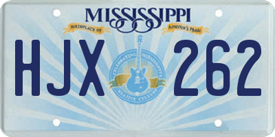 MS license plate HJX262
