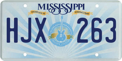 MS license plate HJX263