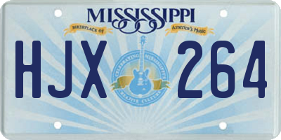 MS license plate HJX264