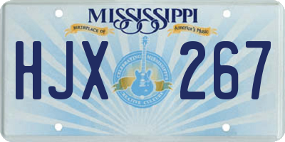 MS license plate HJX267