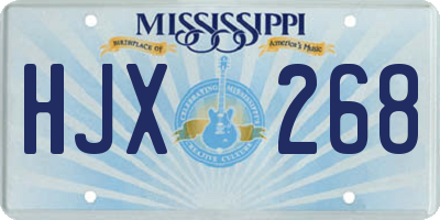 MS license plate HJX268