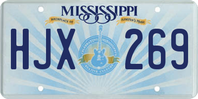 MS license plate HJX269