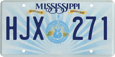 MS license plate HJX271