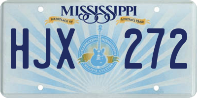 MS license plate HJX272