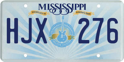 MS license plate HJX276