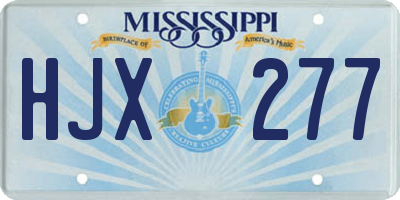 MS license plate HJX277