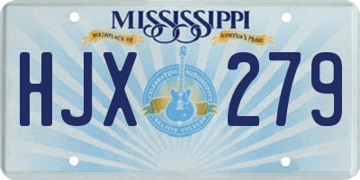 MS license plate HJX279