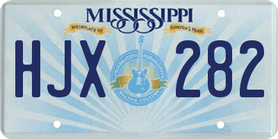 MS license plate HJX282