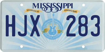 MS license plate HJX283