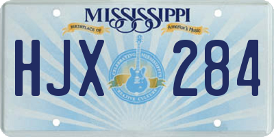 MS license plate HJX284