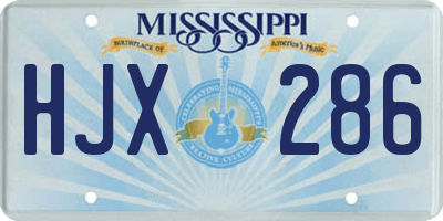 MS license plate HJX286