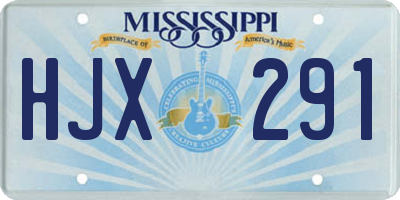 MS license plate HJX291