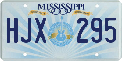 MS license plate HJX295