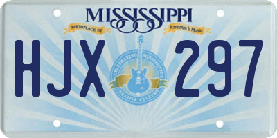 MS license plate HJX297