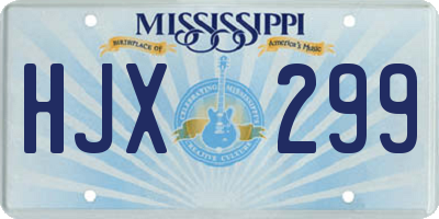 MS license plate HJX299