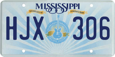 MS license plate HJX306