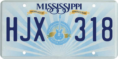 MS license plate HJX318