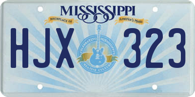 MS license plate HJX323