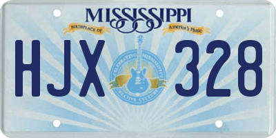 MS license plate HJX328