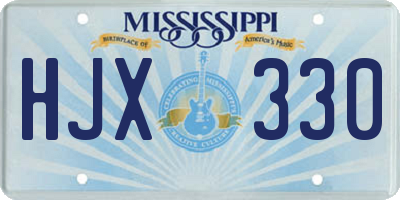 MS license plate HJX330