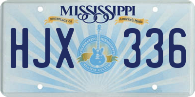 MS license plate HJX336