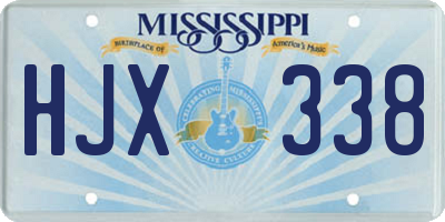 MS license plate HJX338