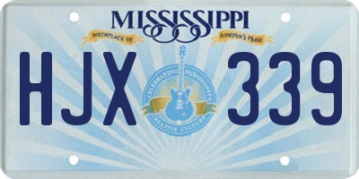 MS license plate HJX339