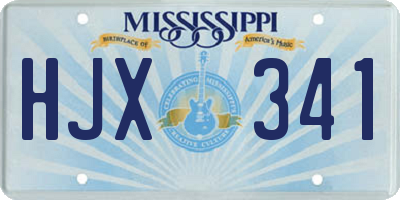 MS license plate HJX341
