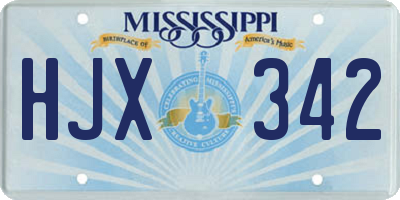 MS license plate HJX342