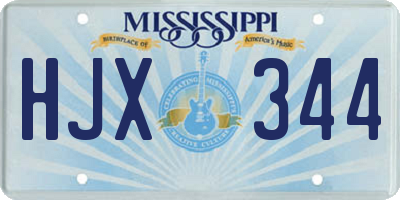 MS license plate HJX344