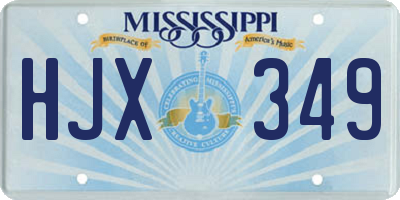 MS license plate HJX349