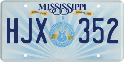 MS license plate HJX352