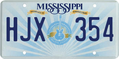 MS license plate HJX354