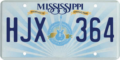 MS license plate HJX364