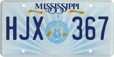 MS license plate HJX367