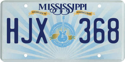 MS license plate HJX368
