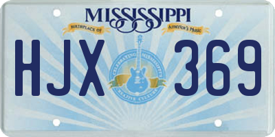 MS license plate HJX369