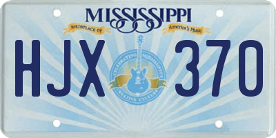 MS license plate HJX370