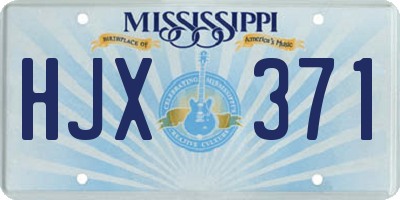 MS license plate HJX371
