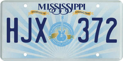 MS license plate HJX372
